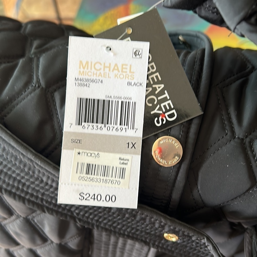 Michael Kors NWT Black Quilted Coat. - Picture 16 of 16